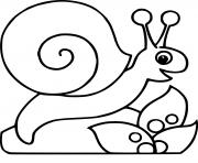 Coloriage escargot maison dessin